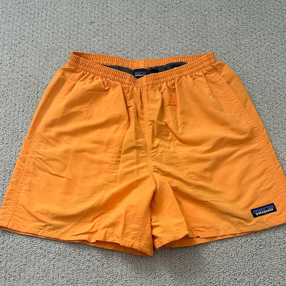 Patagonia Baggies Orange Nylon Shorts